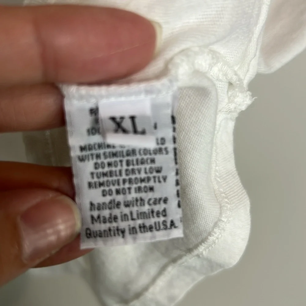 Lauren Moshi Cruz Rainbow Lip deep v neck oversized lip bite slouchy tee size XL - Picture 5 of 9